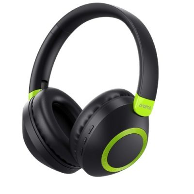 a black and green Oraimo BoomPop 2S Headphones (OHP-610S) headphones