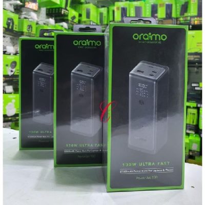 a group of Oraimo PowerJet 130 boxes on a table